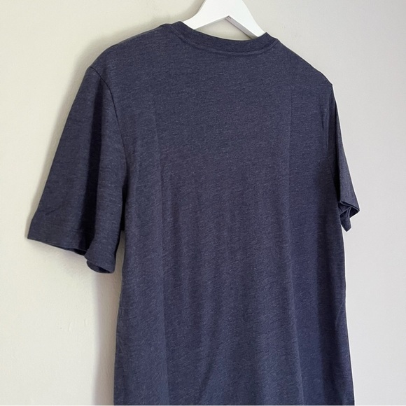 NWT Puma Men's Heathered Logo Crew Neck Short Sleeve T Shirt Blue Size Medium - Picture 6 of 9
